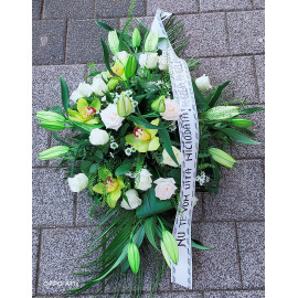 Aranjament funerar Crini si Orhidee F126